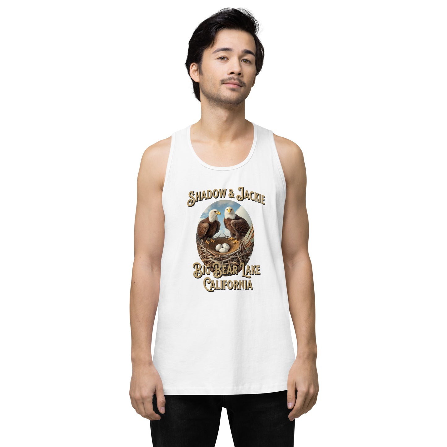 Big Bear Lake Eagles - Jackie and Shadow - Tank Top, mens tank top