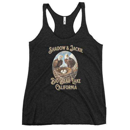 Big Bear Lake Eagles, Jackie and Shadow Eagles, Women's Racerback Tank, Black