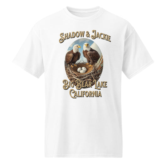 Celebrate Big Bear Lake's Shadow and Jackie, the legendary Big Bear eagles, featuring Jackie and Shadow watching over their eggs. 