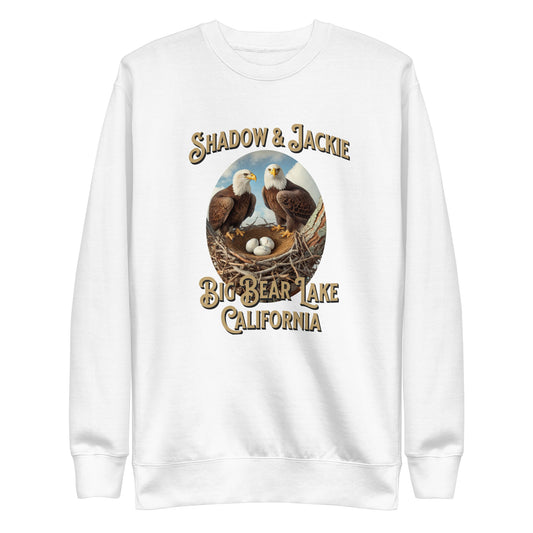 Shadow and Jackie Sweatshirt Unisex Premium Sweatshirt Celebrate Jackie, Shadow, and their new eagle triplets with this classic sweatshirt—designed for comfort, warmth, and a love of the wild! 