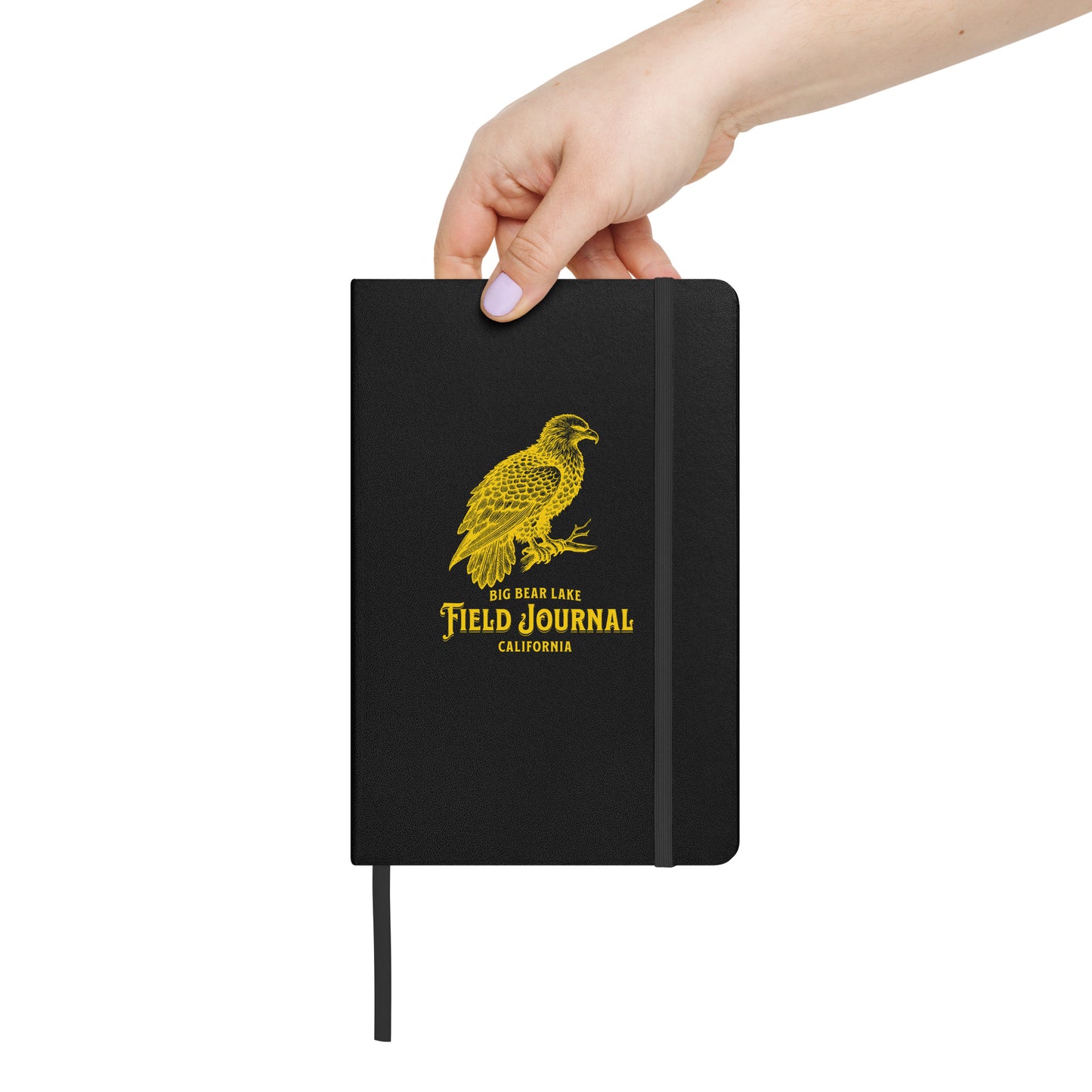 Eagle Field Journal, Big Bear Lake, California edition — hardcover notebook featuring eagle artwork and location lettering, perfect for birdwatching notes, nature sketches, and documenting sightings in the field.
