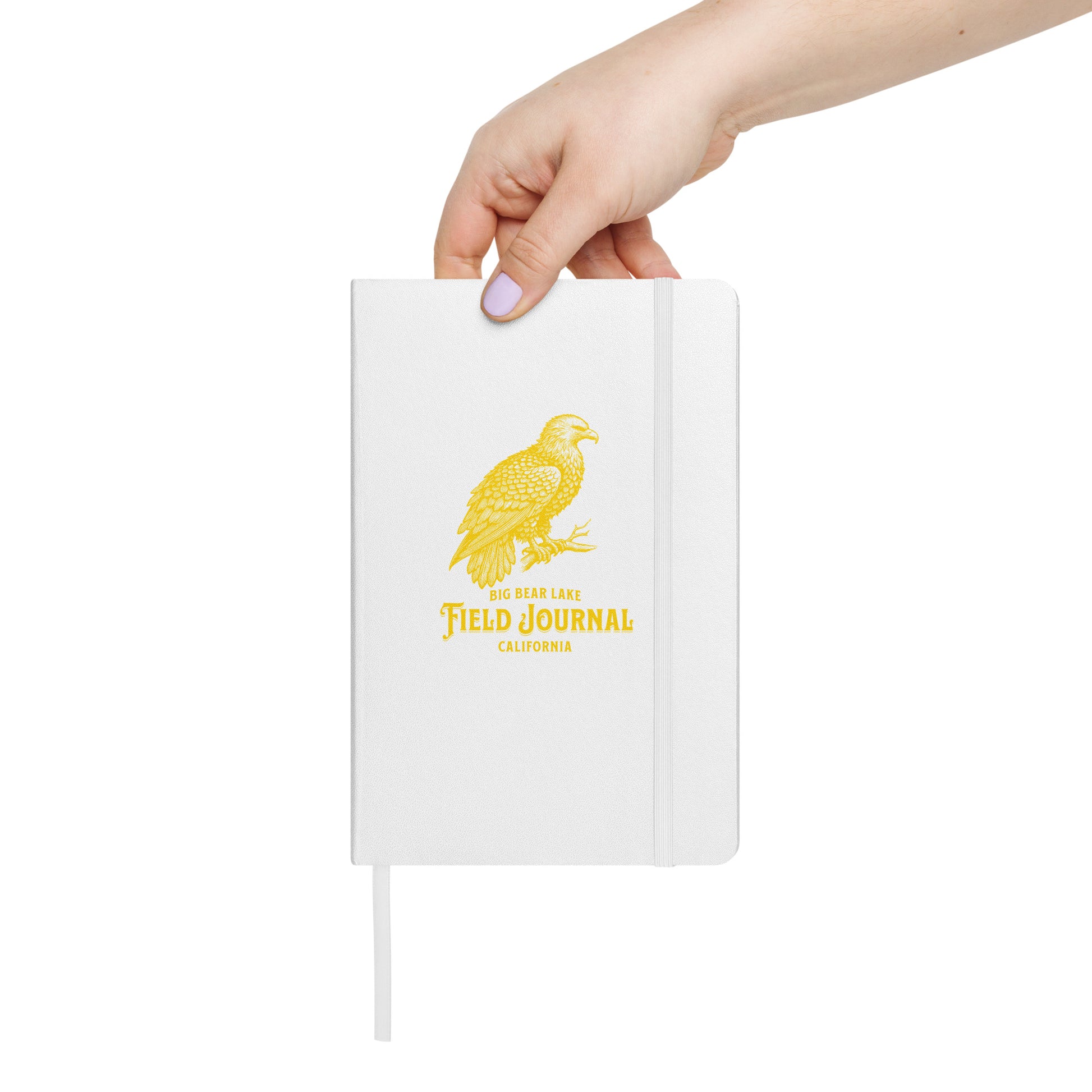 Eagle Field Journal, Big Bear Lake, California edition — hardcover notebook featuring eagle artwork and location lettering, perfect for birdwatching notes, nature sketches, and documenting sightings in the field.