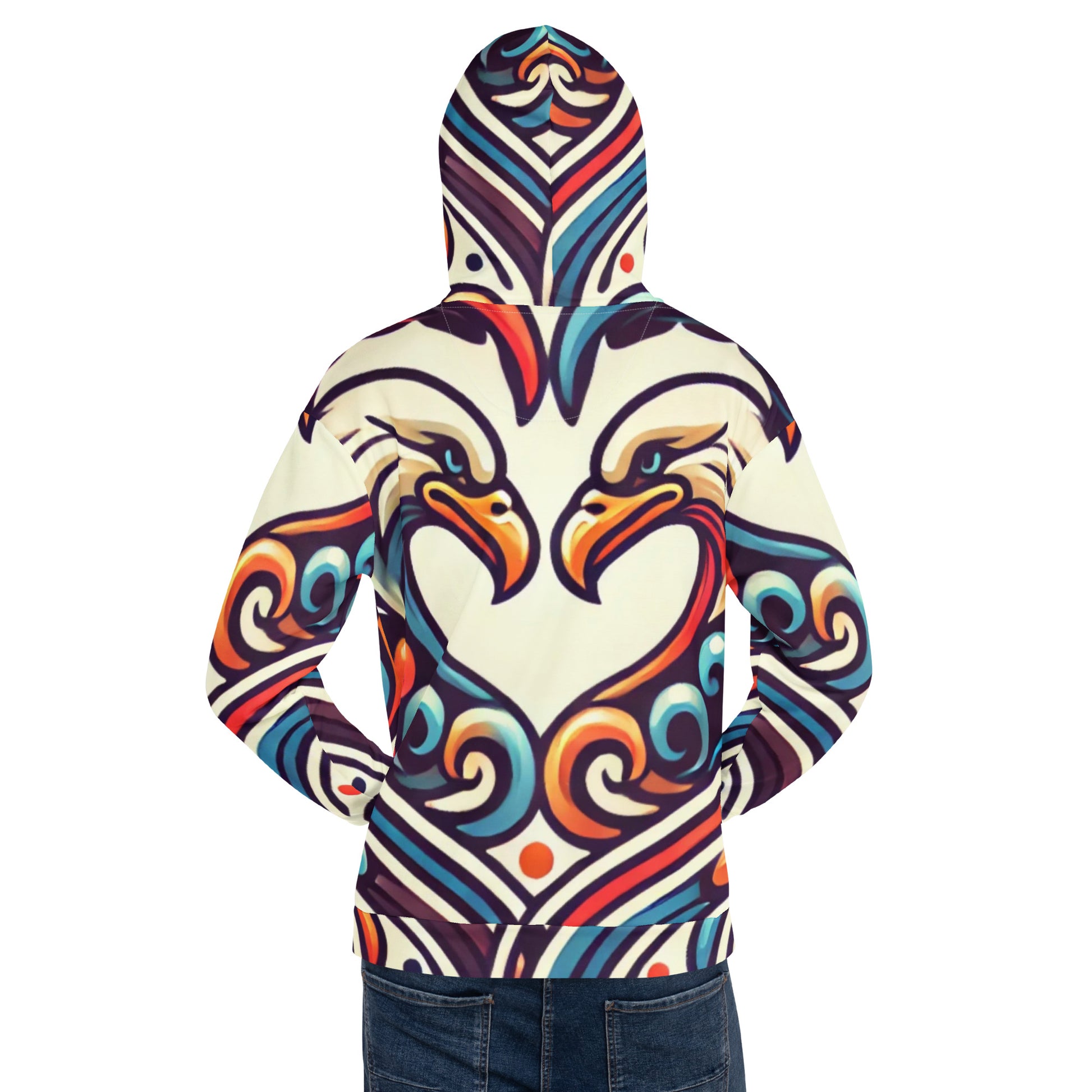Jackie and Shadow All Over, Big Bear Lake, California, Unisex Hoodie Wrap yourself in cozy comfort with this unisex hoodie—perfect for crisp birding mornings and chilly evenings outdoors.