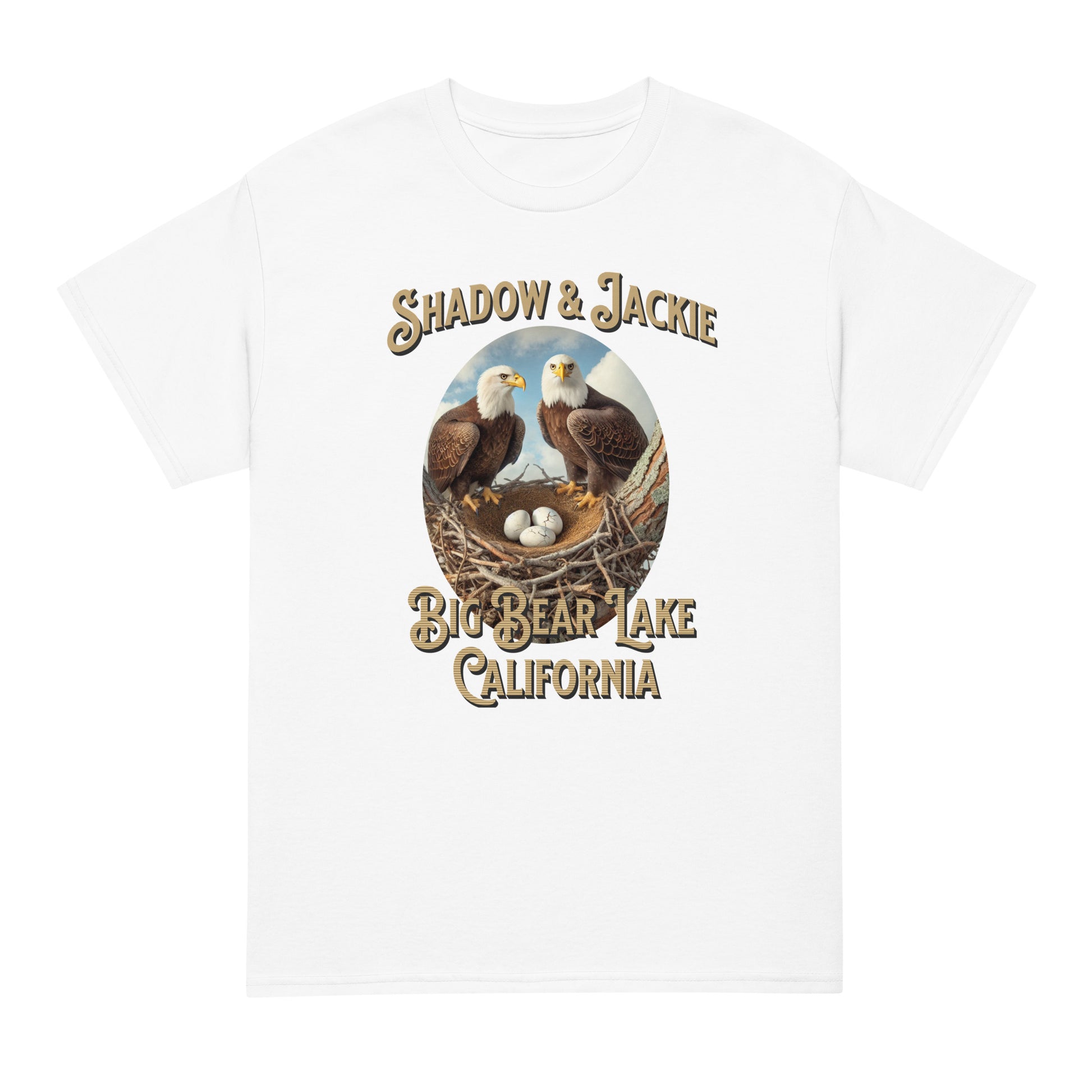 Celebrate Shadow and Jackie, the legendary Big Bear eagles, featuring Jackie and Shadow watching over their eggs. 