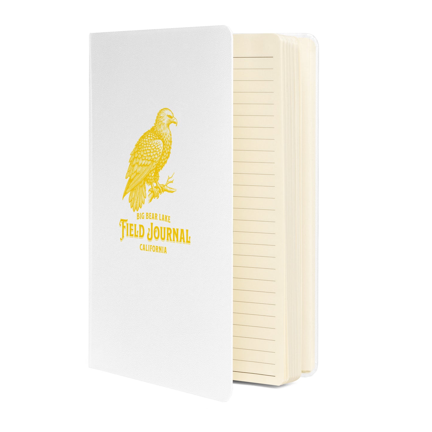 Eagle Field Journal, Big Bear Lake, California edition — hardcover notebook featuring eagle artwork and location lettering, perfect for birdwatching notes, nature sketches, and documenting sightings in the field.